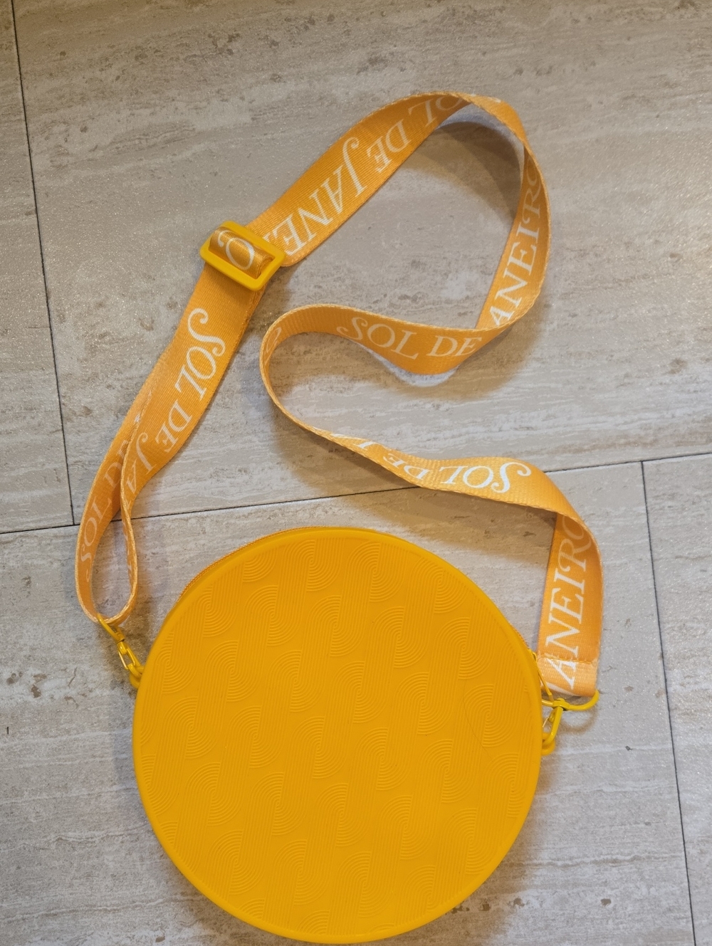 Sol de Janeiro Mustard Yellow Rubber Crossbody Bag